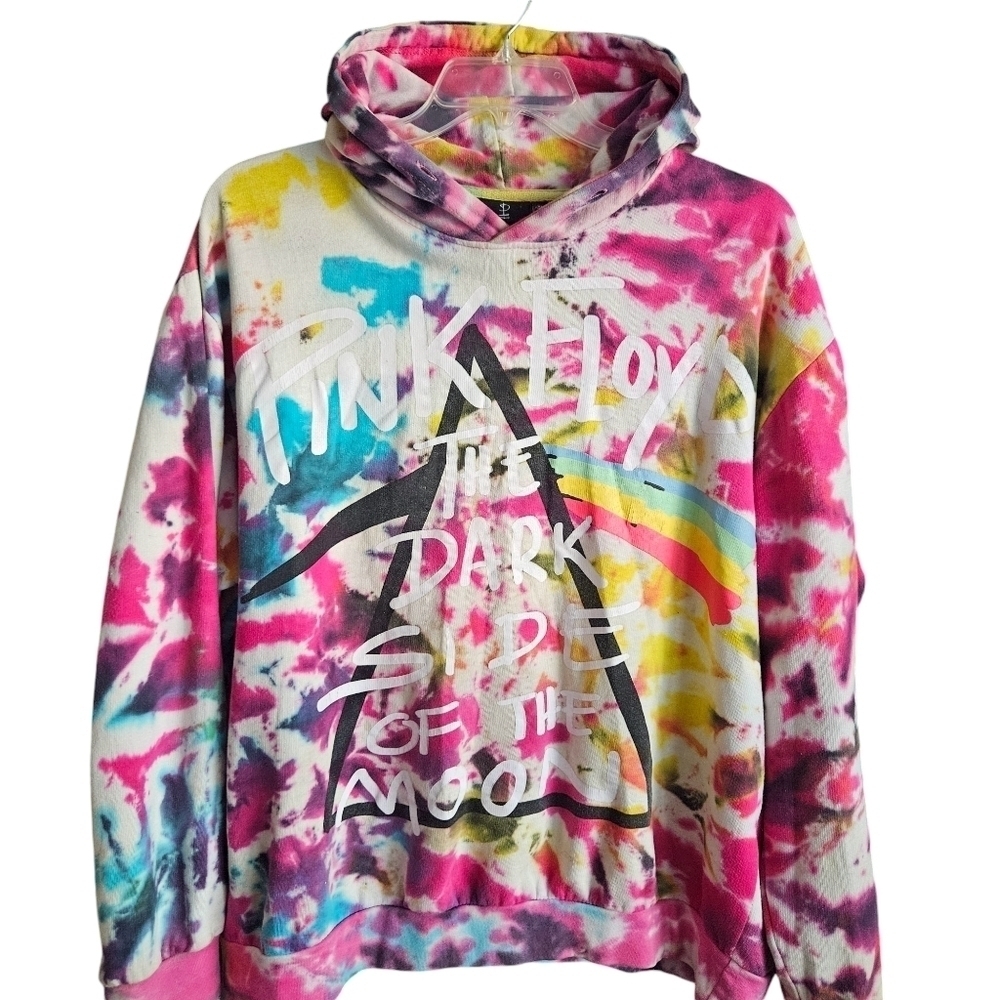 Pink Floyd Hoodie‎ Adult Sz XL Multicolor Tie Dye Dark Side of the Moon Dopamine